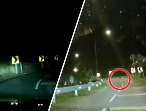 Ghostly figure captured on dashcam triggers panic